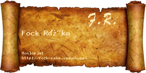 Fock Réka névjegykártya