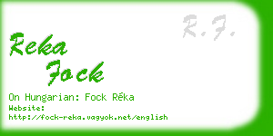 reka fock business card