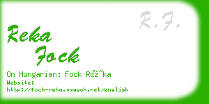 reka fock business card